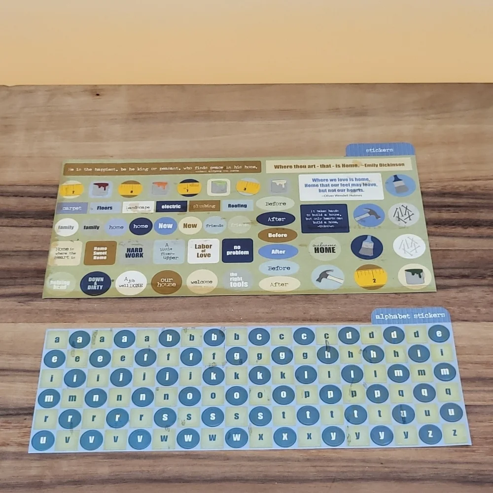 Home Improvement Themed Scrapbook Kit Includes Scrapbook, Paper & Embellishments